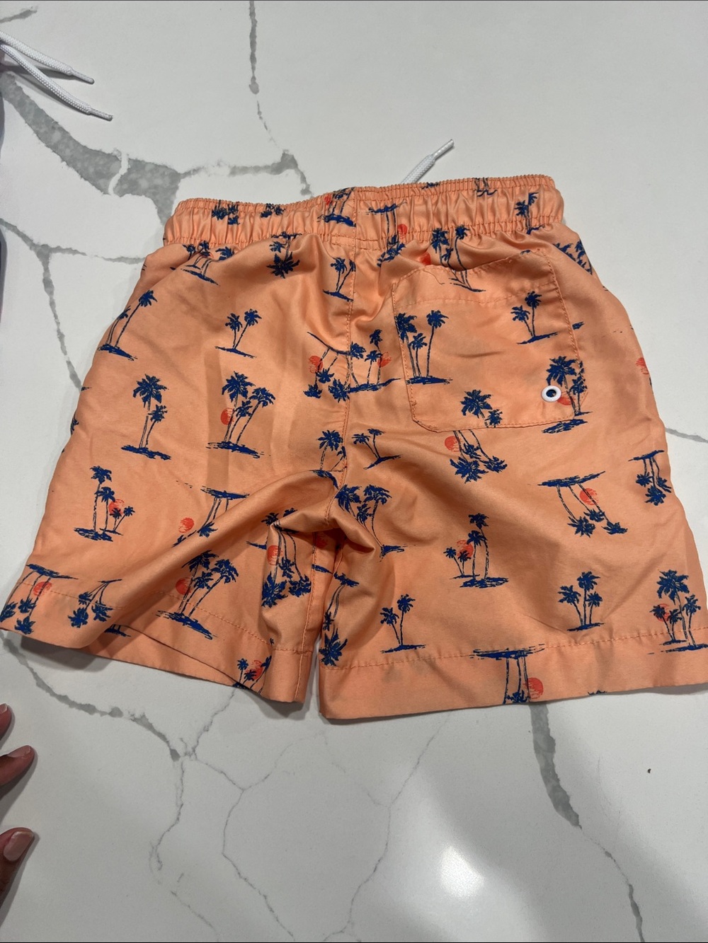 The Children's Place Kids Tropical Swim Shorts Trio - Blue, Peach & Green - Picture 6 of 9